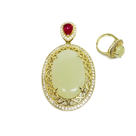 福氣平安和田玉項錬套裝