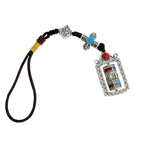 六字大明咒轉經輪吊飾