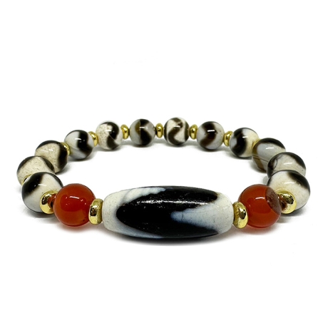 平安順遂虎牙天珠手鍊