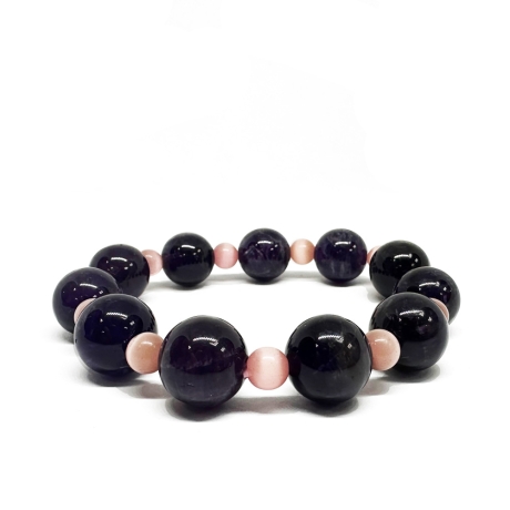 強大招財招貴人紫水晶貓眼石手鍊