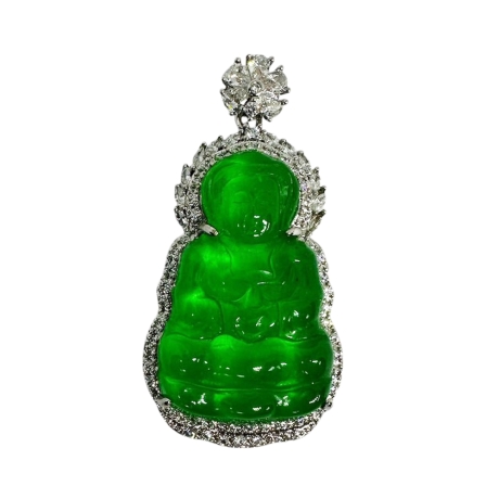 綠玉髓觀音項鍊(小) 含鍊子