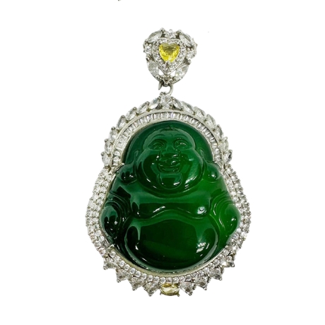 彌勒佛玉髓項鍊(大) 含鍊子