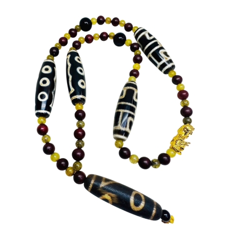 正宗老天珠項鍊(送招財符一張+健康符一張)