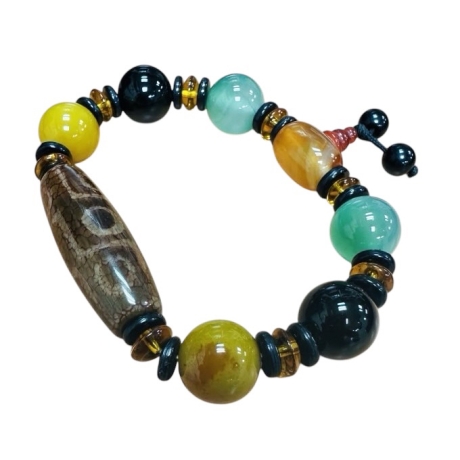 老礦天然天珠手鍊