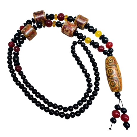 正宗九眼天珠項鍊(送招財符一張+健康符一張)