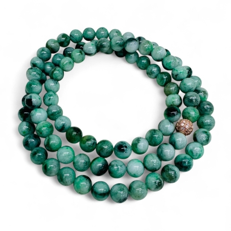 頂級翡翠A貨圓珠手錬