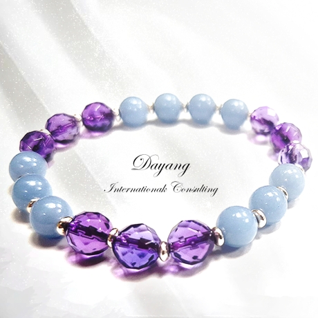 超能量天使石紫水晶手鍊