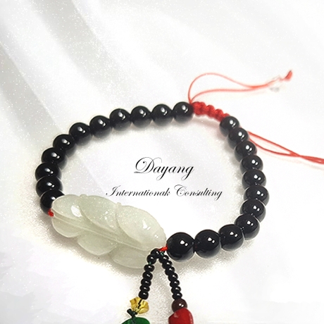 一夜致富翡翠黑曜手鍊