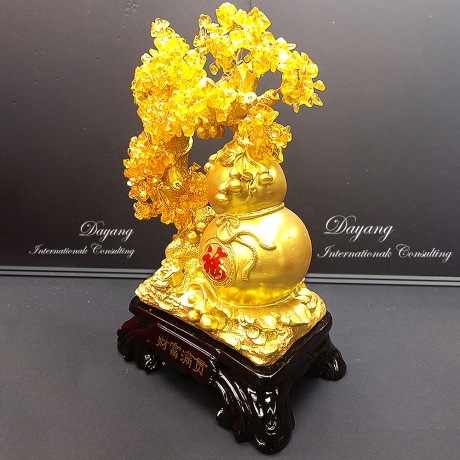 財富滿貫福祿招財樹(黃晶款)